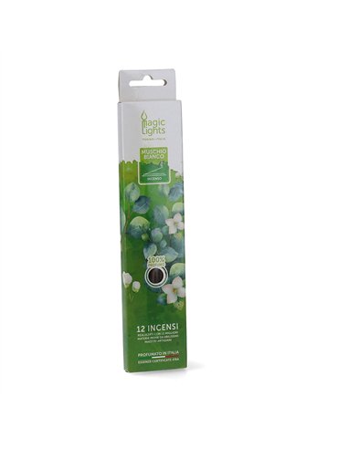 Barritas de incienso 12 unidades musk blanco