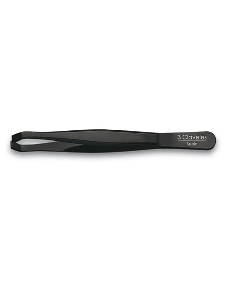 Pinza de depilar cangrejo negra 9 cm