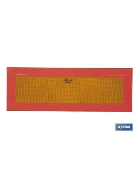 PLACA V-6 PARA VEHICULOS LARGOS 565X200MM.