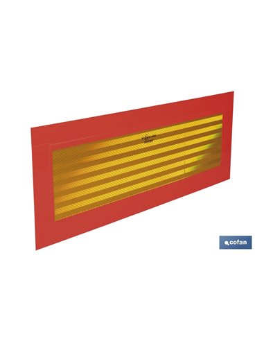 PLACA V-6 PARA VEHICULOS LARGOS 565X200MM.