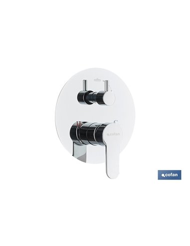 CONJUNTO DE DUCHA EMPOTRADA MONOMANDO REDONDA CROMADA