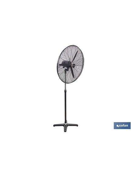 VENTILADOR INDUSTRIAL DE PIE OSCILANTE NEGRO CON 3 VELOCIDADES Ø75 CM 200 W