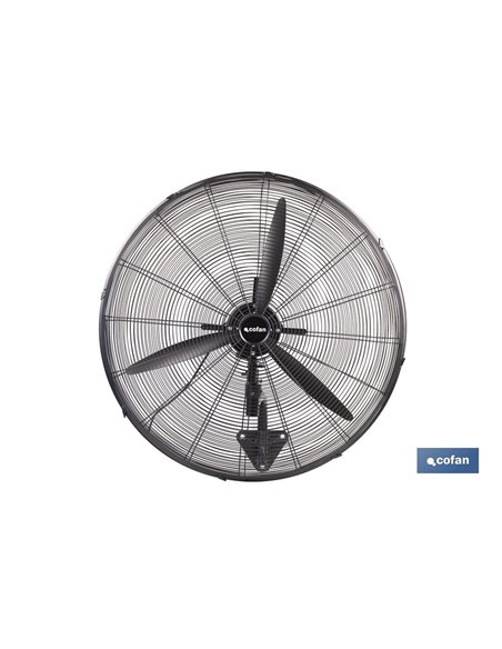 VENTILADOR INDUSTRIAL DE PARED NEGRO Ø75 CM 200 W
