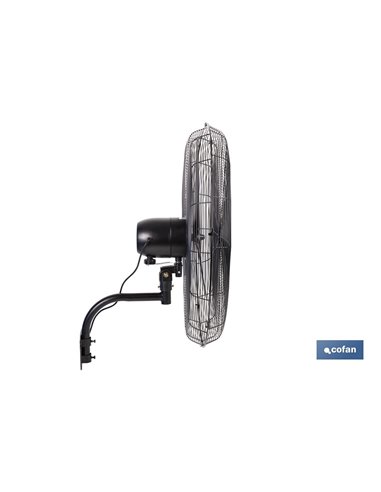 VENTILADOR INDUSTRIAL DE PARED NEGRO Ø75 CM 200 W