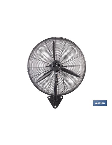 VENTILADOR INDUSTRIAL DE PARED NEGRO Ø75 CM 200 W