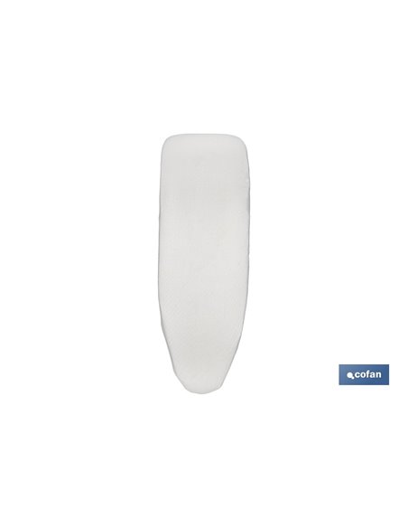 FUNDA ACOLCHADA PARA TABLA DE PLANCHAR 135 X 53 CM  GRIS METALIZADO