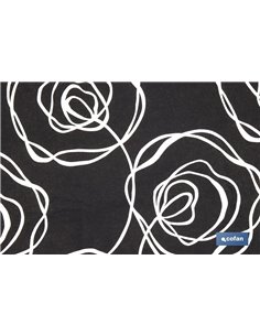 FUNDA ACOLCHADA PARA TABLA DE PLANCHAR 135 X 53 CM ROSAS NEGRAS 2