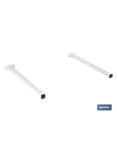TENDEDERO DE PARED ABATIBLE JUEGO DE DOS SOPORTES LARGO 50,5 CM