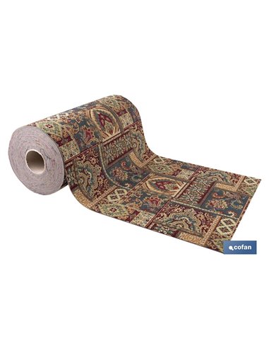 ROLLO DE ALFOMBRA DISEÑO EGIPCIO 50% ALGODÓN  50% POLIÉSTER 50 CM X 15 M