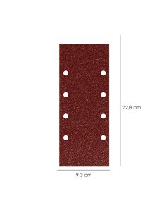Lija Recambio Con Velcro 93x228 mm. con Agujeros Grano 80 (10 Piezas) 2