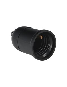 Portalamparas 4 Amperios Rosca E-27 Obra Negro.