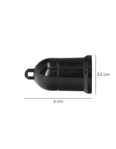 Portalamparas 4 Amperios Rosca E-27 Obra Negro. 2