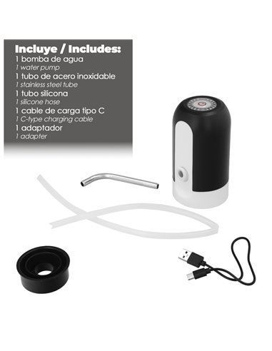 Dispensador De Agua Automático Para Garrafas y Botellas Con Cargador USB Tipo C