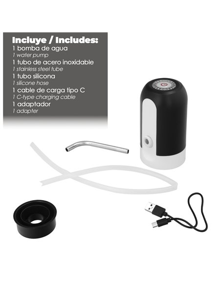 Dispensador De Agua Automático Para Garrafas y Botellas Con Cargador USB Tipo C