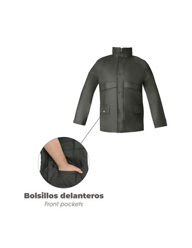 Traje de Agua Impermeable Verde Poliuretano Talla 7-L