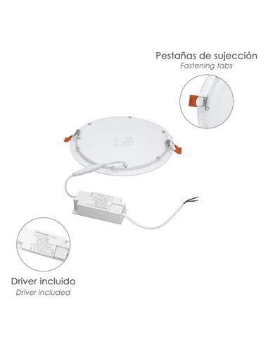 Downlight Led Empotrar 20 Watt 1800 Lumenes 3000K