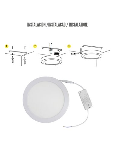 Downlight Superficie Led 20 Watt 1800 Lumenes 6000K
