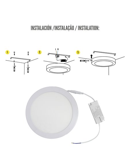 Downlight Superficie Led 20 Watt 1800 Lumenes 6000K