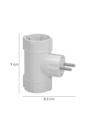 Adaptador Doble Schuko 16 A 250 V.