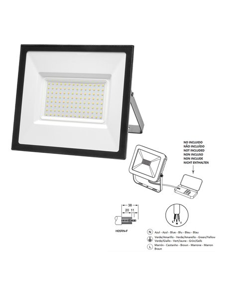 Foco Led Plano 100 Watt / 4000 K / IP65 / 8000 Lumenes