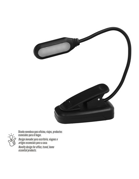 Linterna Led De Mesa, Lectura, Partituras Con Clip A Pilas