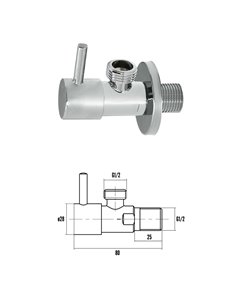 Llave De Escuadra Cerámica 1/2" - 1/2" 2