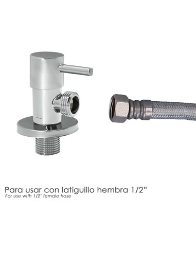 Llave De Escuadra Cerámica 1/2" - 1/2"