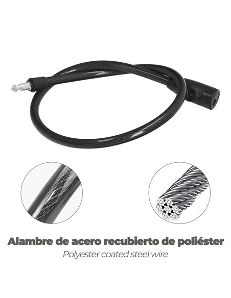 Cable Bicicleta Con Llave 12 mm. x 80 cm.
