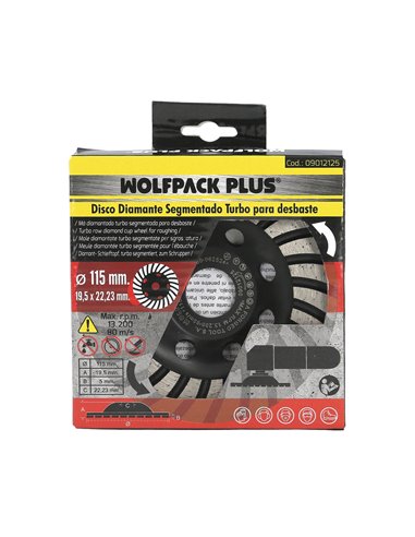 Disco Diamante 115 Mm Para Desbaste Segmentado Turbo