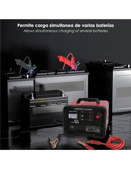 Carga Baterias 12/24V 30-350Ah Con Arrancador
