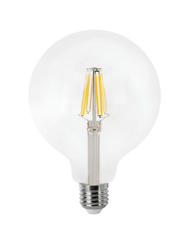 BOMBILLA LED GLOBO FILAMENTO MATEL E27 G125 12W FRÍA CLARA