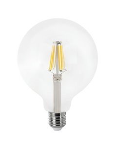 BOMBILLA LED GLOBO FILAMENTO MATEL E27 G125 8W FRÍA CLARA