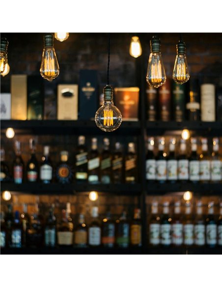 Bombilla LED Globo G95 Filamento Vintage MateL E27 6W