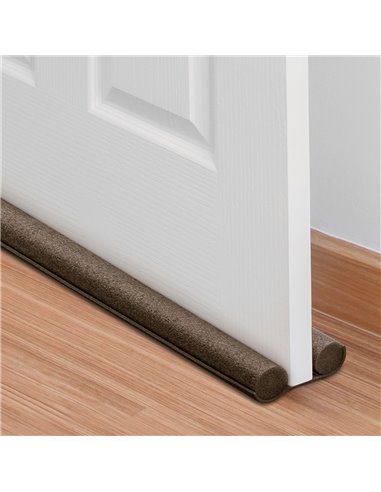BURLETE BAJO PUERTA DOBLE ROLLO 1M MARRÓN