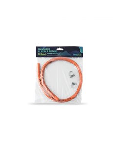 Kit Manguera Butano Bicapa YREGAS 0,8m + 2 Abrazaderas 2