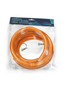 Kit Manguera Butano Bicapa y Regas 1,5m + 2 Abrazaderas 2