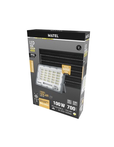 PROYECTOR LED IP65 SOLAR CCT GRIS 100W
