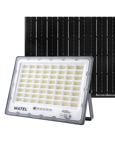 Proyector LED Matel Solar IP65 Gris 400W con Temperatura de Color Ajustable