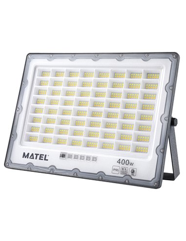 Proyector LED Matel Solar IP65 Gris 400W con Temperatura de Color Ajustable