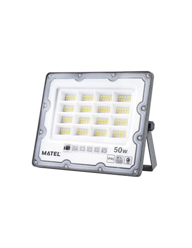 Proyector LED Matel Solar IP65 Gris 50W con Temperatura de Color Ajustable