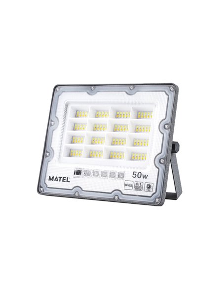 Proyector LED Matel Solar IP65 Gris 50W con Temperatura de Color Ajustable