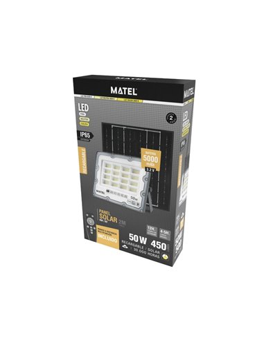 PROYECTOR LED IP65 SOLAR CCT GRIS 50W