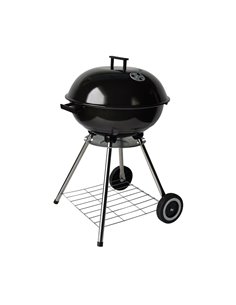 Barbacoa de Carbón Redonda con Ruedas y Tapa 74x45cm AKHUO
