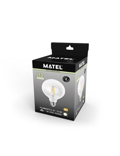 Bombilla LED Globo Filamento Matel E27 G95 12W Neutra Clara 2