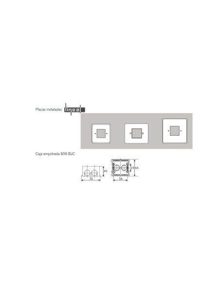 Quadro 2 elementos estreitos BRANCO BJC Rehabitat 16652-B (BJC Linear)