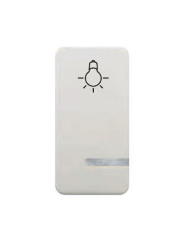 Botão de pressão de lâmpada estreita BRANCO com luminoso BJC 16717-L