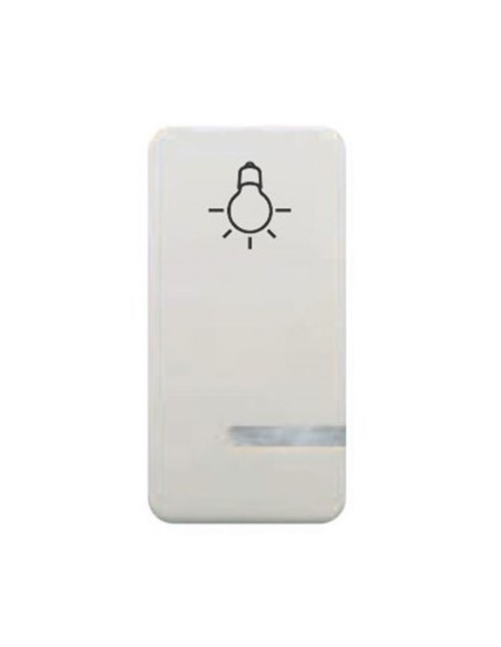 Botão de pressão de lâmpada estreita BRANCO com luminoso BJC 16717-L