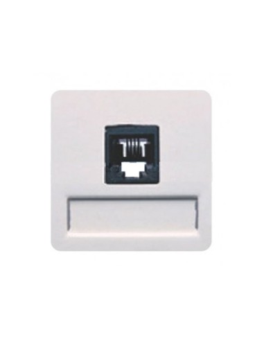 Toma de teléfono RJ11 ancha BLANCO BJC 17082