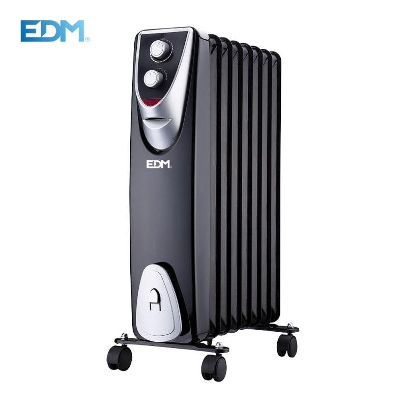 Radiador "BLACK EDITION" SIN ACEITE 8 ELEMENTOS 500/1.000/1.500W EDM 07127