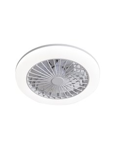 Ventilador de Techo KUKEN Blanco con Plafón LED